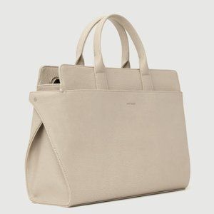 Brand New Matt & Nat Gloria Satchel Bag in Koala Matte Nickel